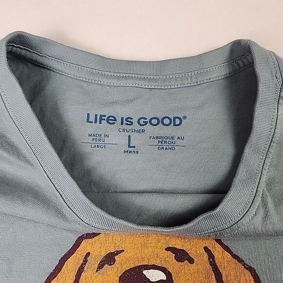 LIFE IS GOOD I'll Be Watching You Dog Crusher Large Short Sleeve Tee shirt - Picture 5 of 8